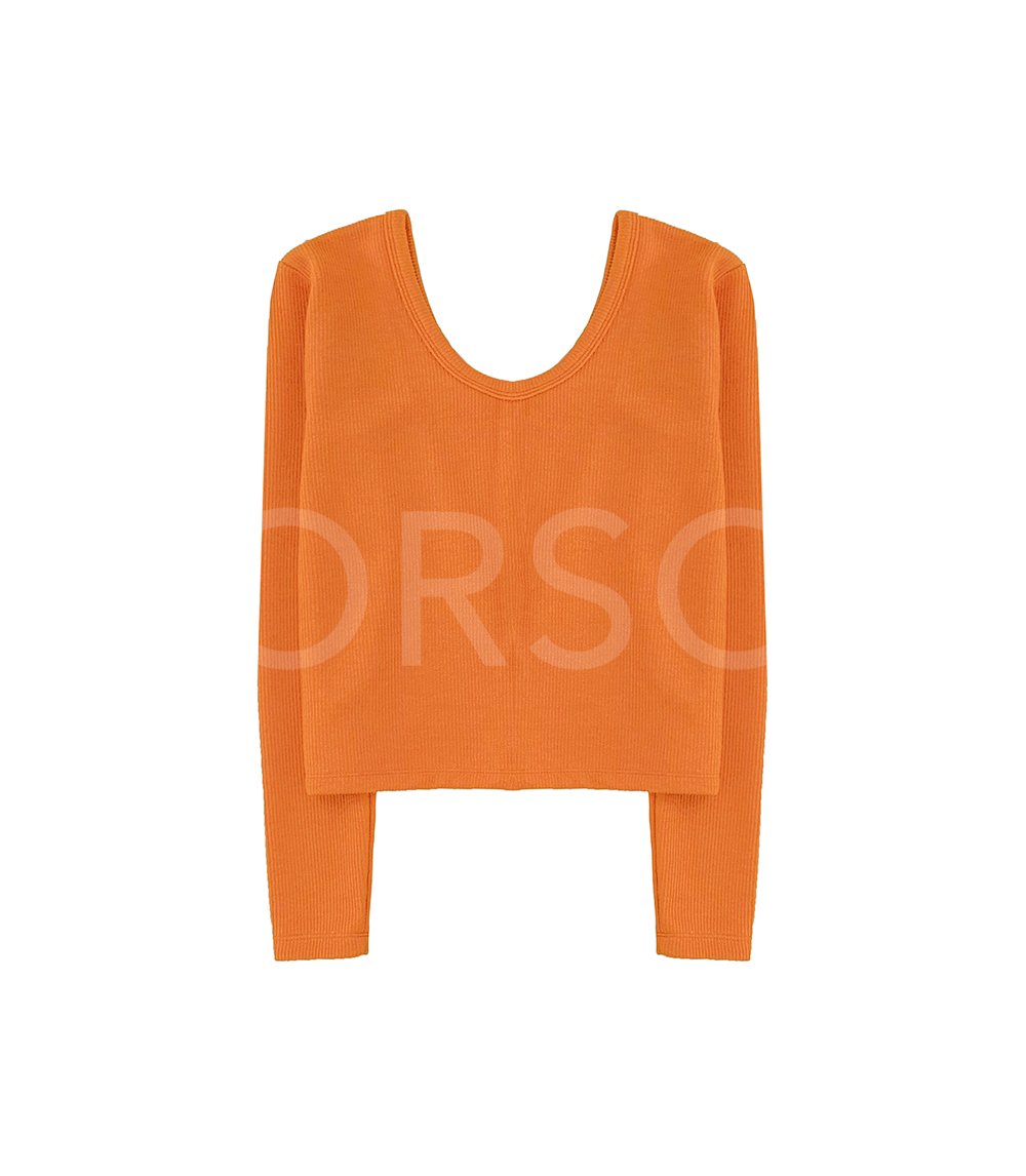 긴팔 티셔츠 오렌지 색상 이미지-S1L52